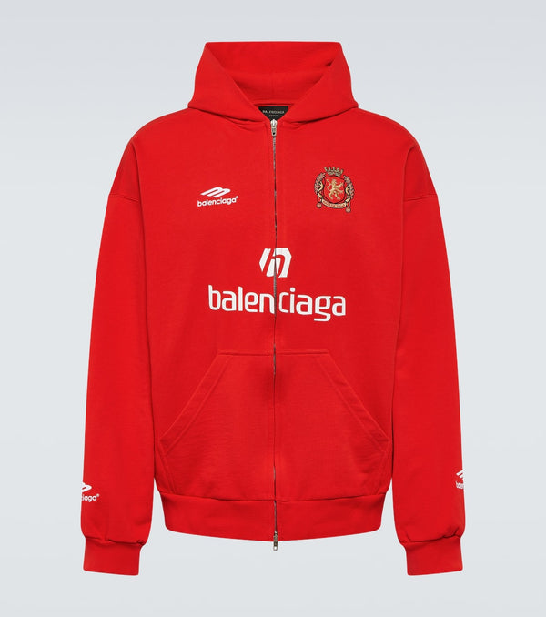Balenciaga Logo cotton jersey hoodie