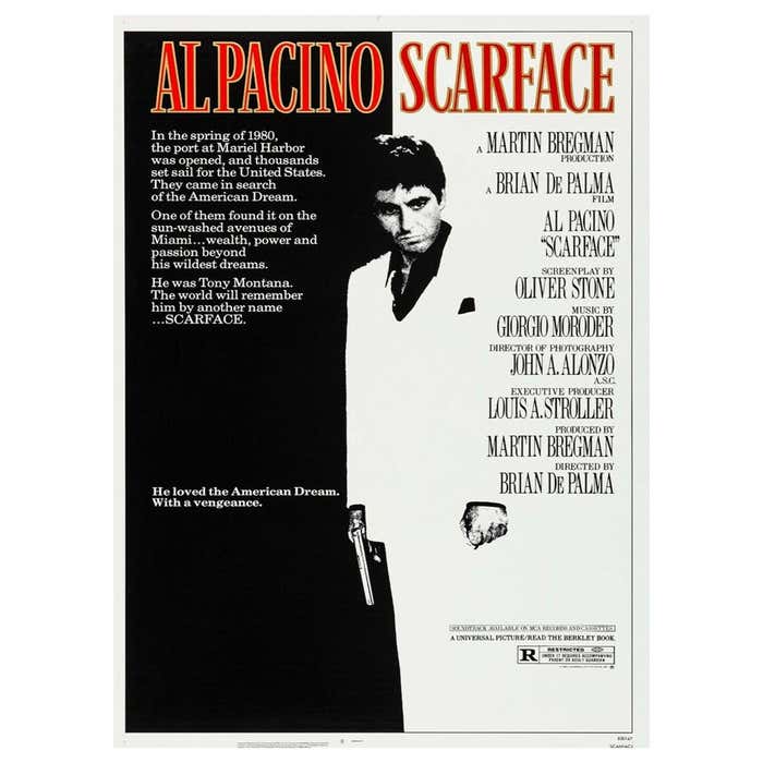 1983 Scarface Original Vintage Poster