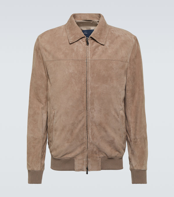 Suede Bomber Jacket