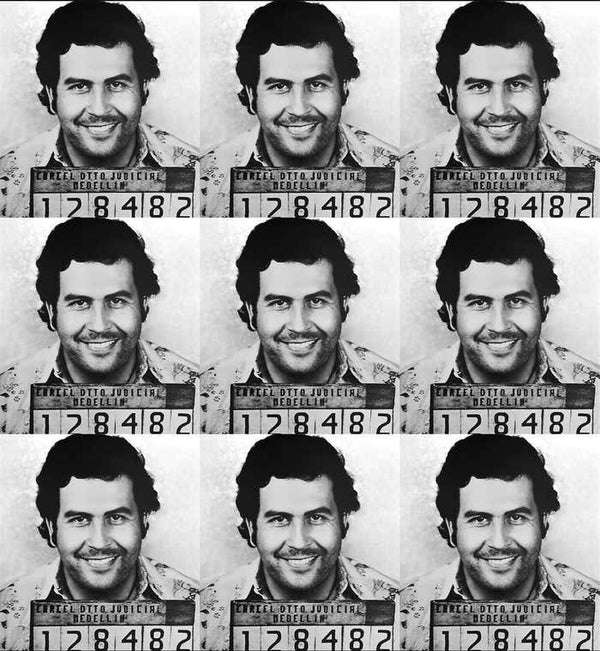 Pablo Escobar Mugshot" Print on canvas Ed. of 75 by Gerard Marti