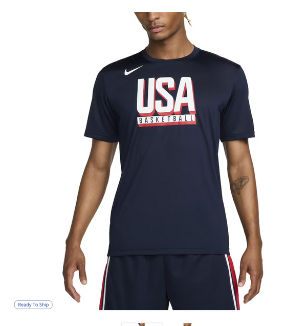 Unisex Nike Blue USA Basketball Authentic Legend Performance T-Shirt