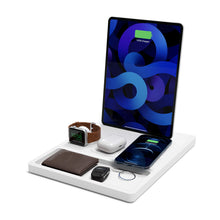 Load image into Gallery viewer, Nytstnd Quad Tray Magsafe Wireless Charging Station + USB-C Port // White Top
